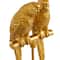Gold Resin Country Cottage Bird Sculpture, 9&#x22; x 3&#x22; x 3&#x22;